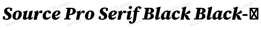 Source Pro Serif Black Black字体转换